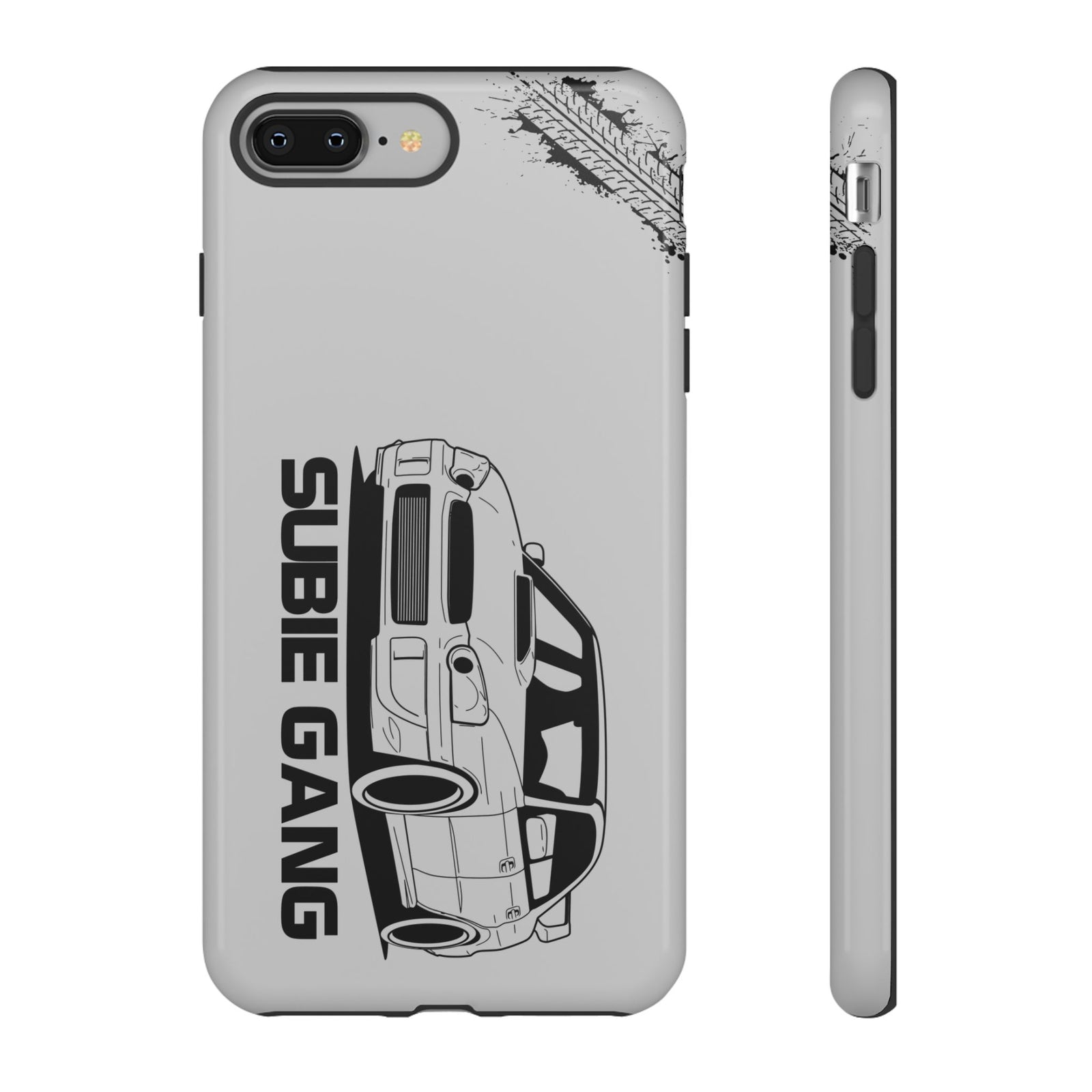 JDM Gang Tough Phone Case - iPhone 8 Plus, glossy, front and side view