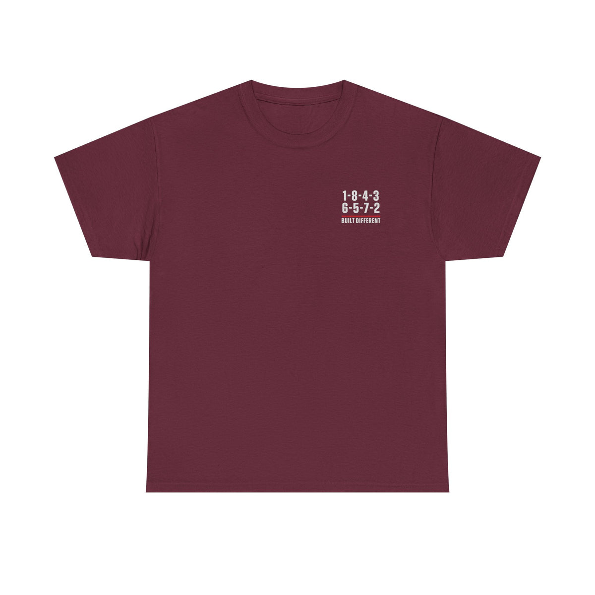 Built Different V8 Firing Order T-Shirt flat lay - gift for small-block V8 builders