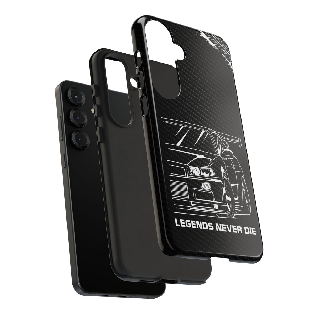JDM Legends Never Die Tough Phone Case - Samsung Galaxy S25 Plus, glossy, dual-layer protection