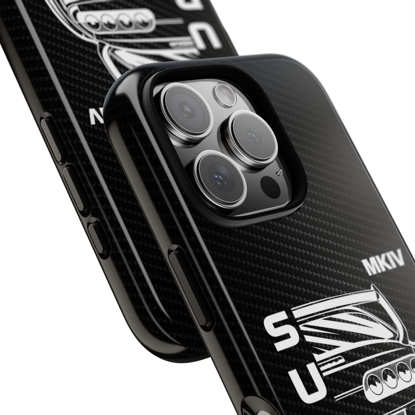 JDM Back View Tough Phone Case - iPhone 16 Pro, glossy, camera cutout close-up