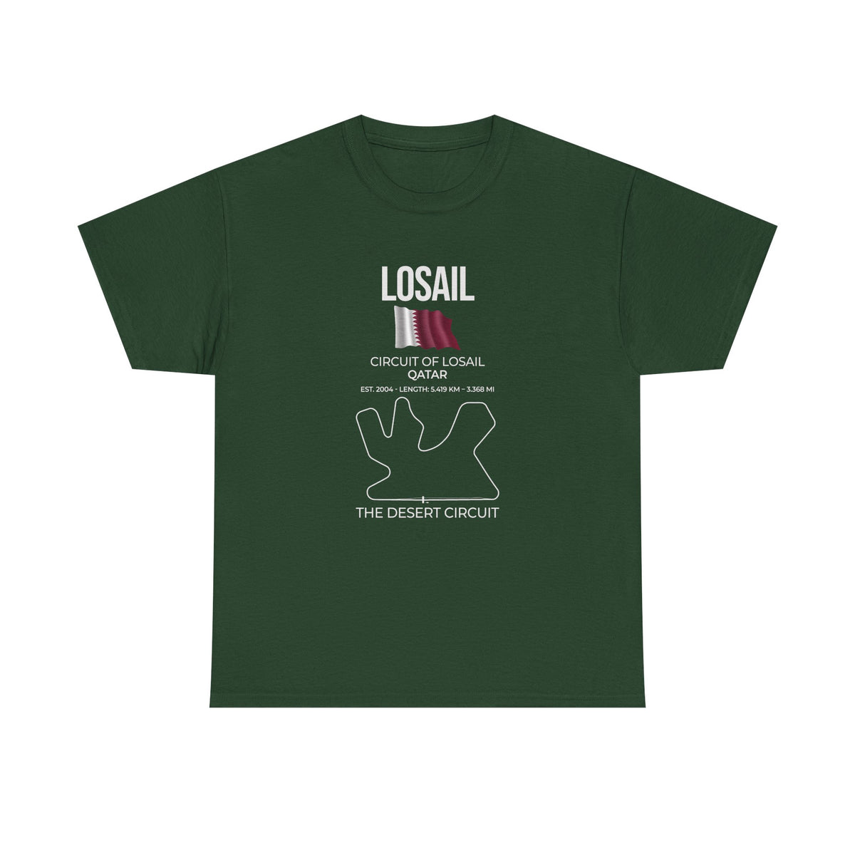 Man wearing Losail Race Track T-Shirt shirt - car enthusiast gift