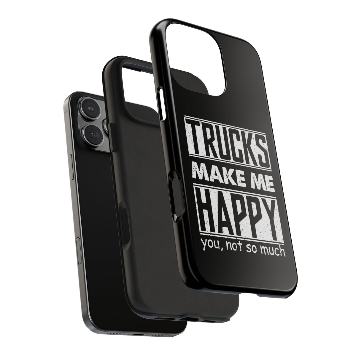 Trucks Make Me Happy Phone Case | Funny Truck Enthusiast Gift