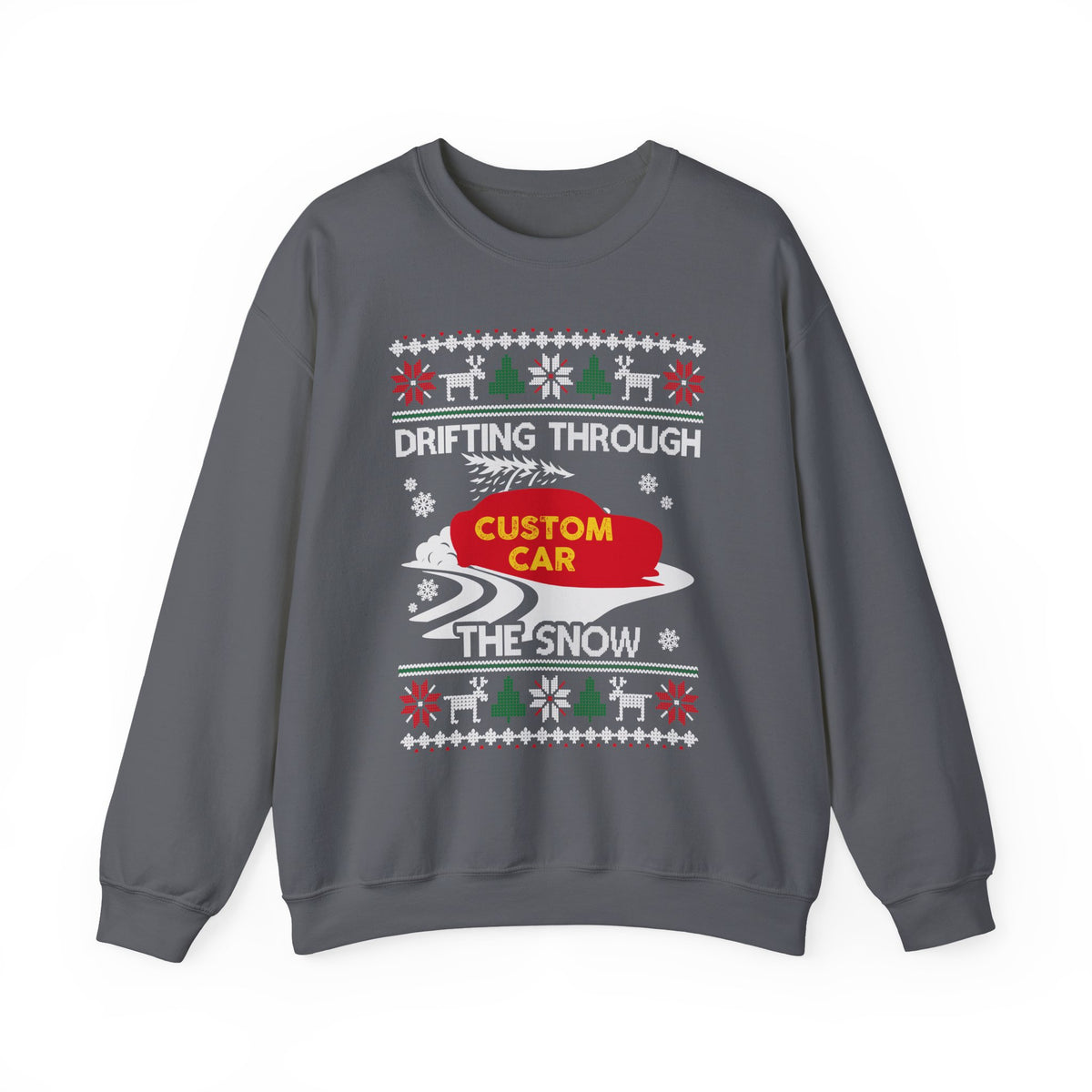 Custom Car Drifting Through the Snow Sweatshirt