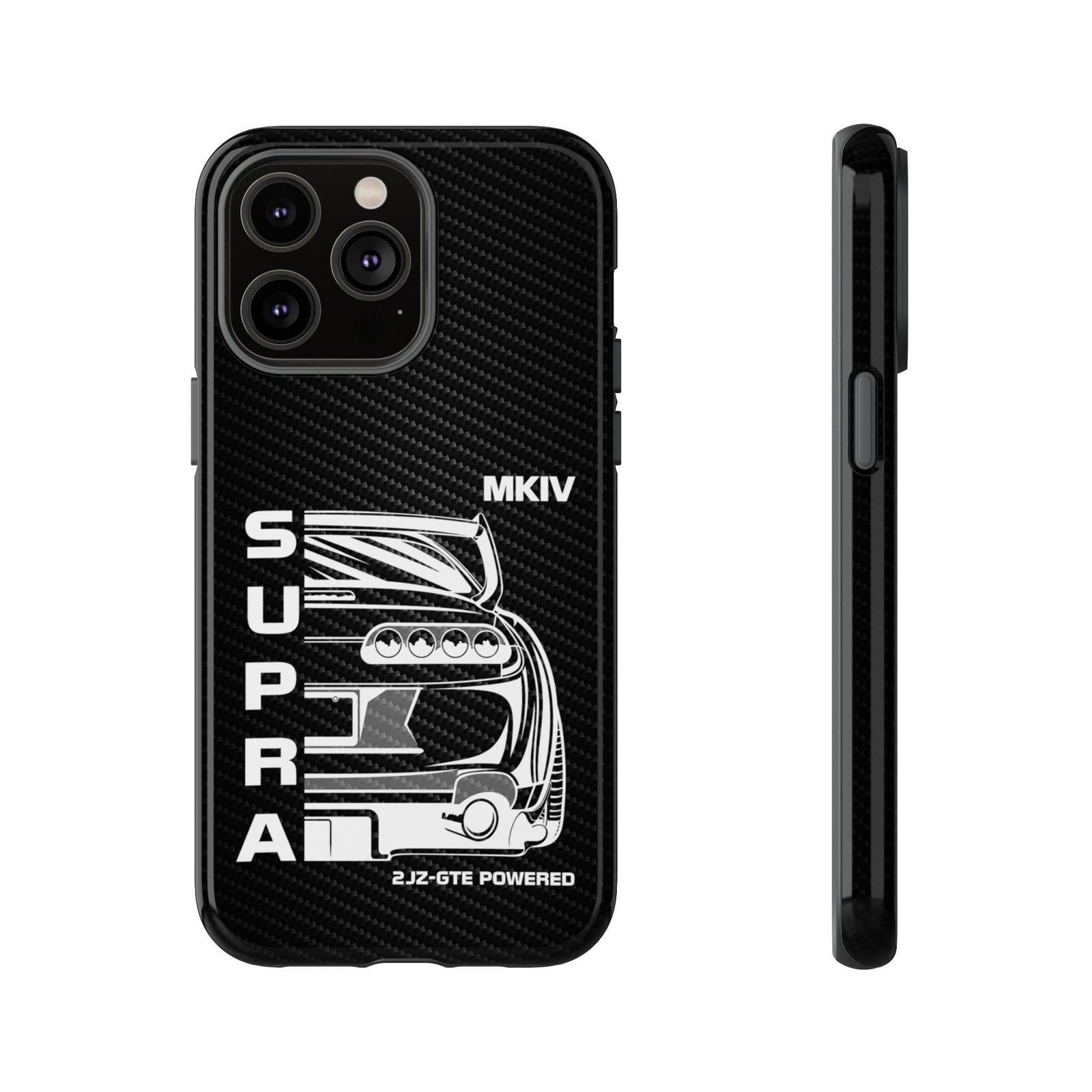 JDM Back View Tough Phone Case - iPhone 14 Pro Max, glossy, front and side view