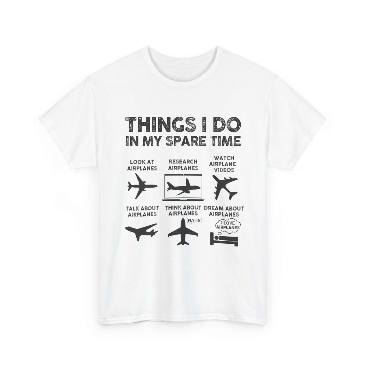 Things I Do in My Spare Time Aviation T-Shirt | Funny Pilot Gift