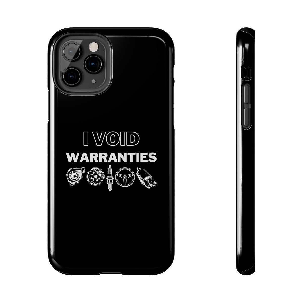Void Warranties phone case front view | gearhead gift