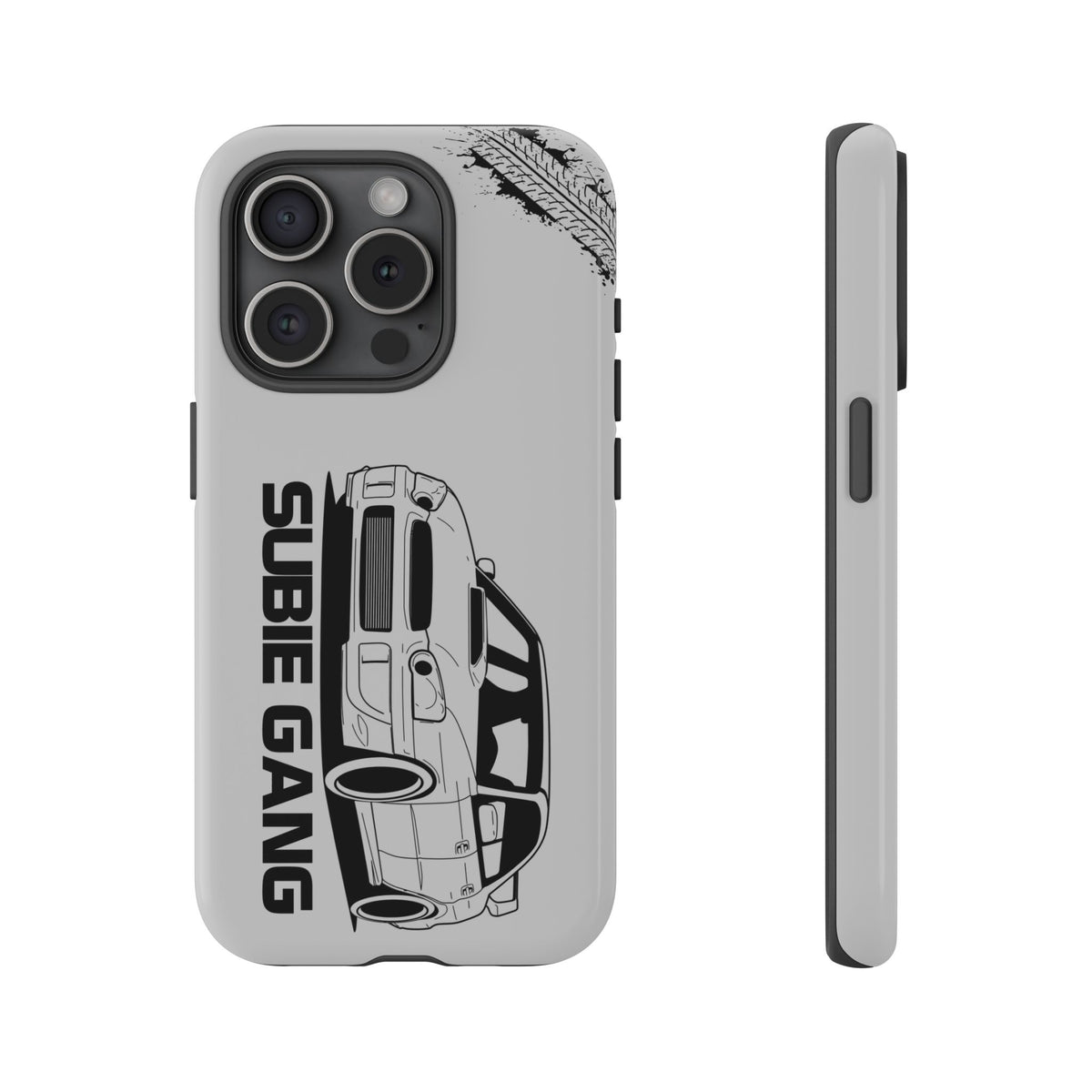 JDM Gang Tough Phone Case - iPhone 15 Pro, glossy, front and side view
