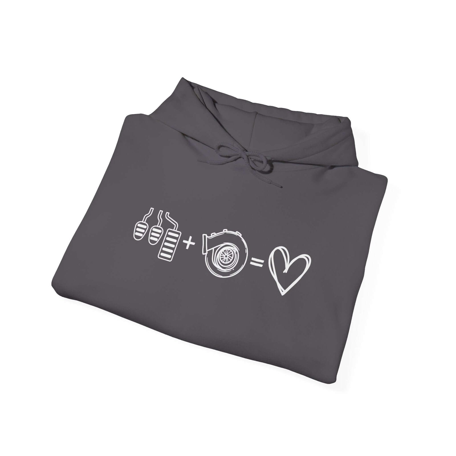 3 Pedals Plus Turbo Equals Love Hoodie | Car Guy Gift