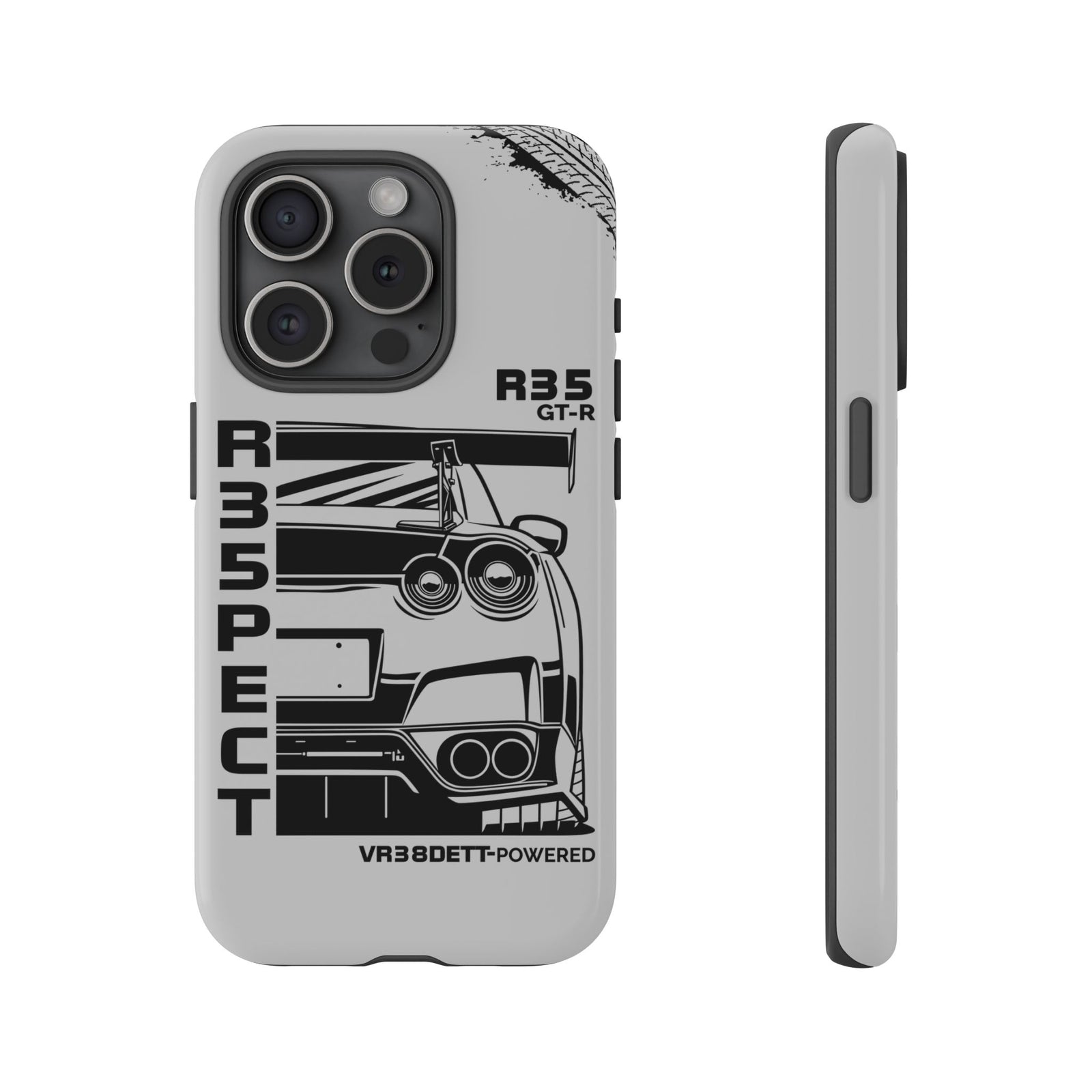 JDM Front View Tough Phone Case - iPhone 15 Pro, glossy, front and side view