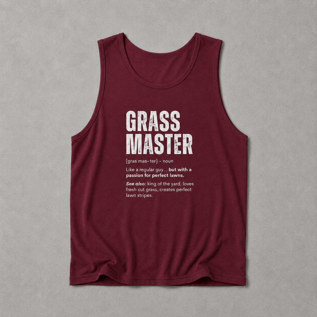 Grass Master Tank Top | Funny Lawn Care Definition Gift