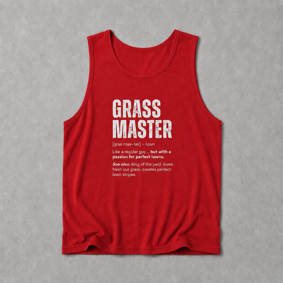 Grass Master Tank Top | Funny Lawn Care Definition Gift
