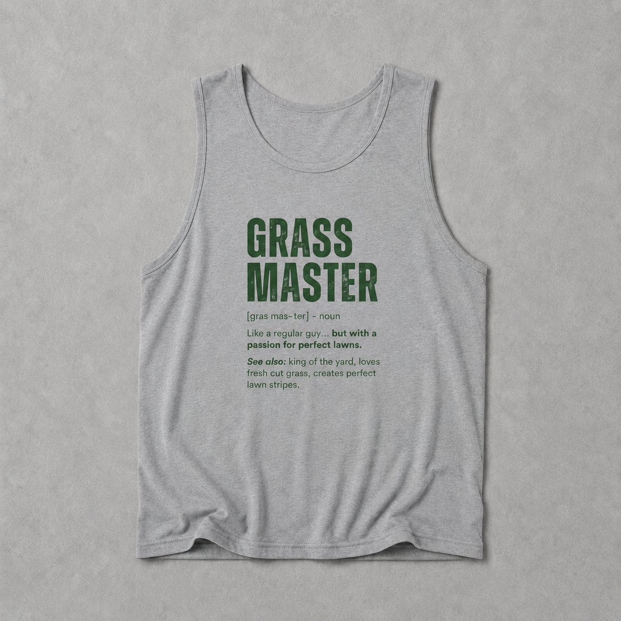 Grass Master Tank Top | Funny Lawn Care Definition Gift