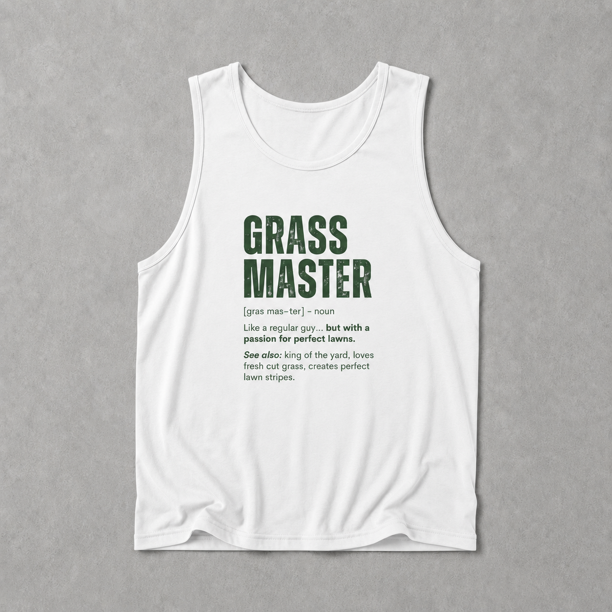 Grass Master Tank Top | Funny Lawn Care Definition Gift