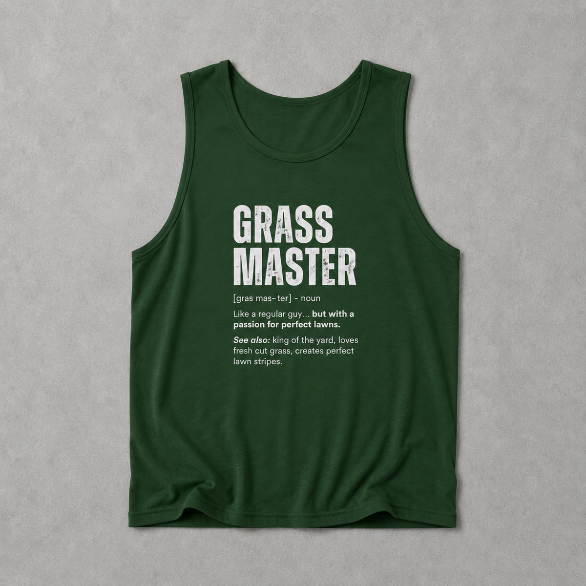 Grass Master Tank Top | Funny Lawn Care Definition Gift