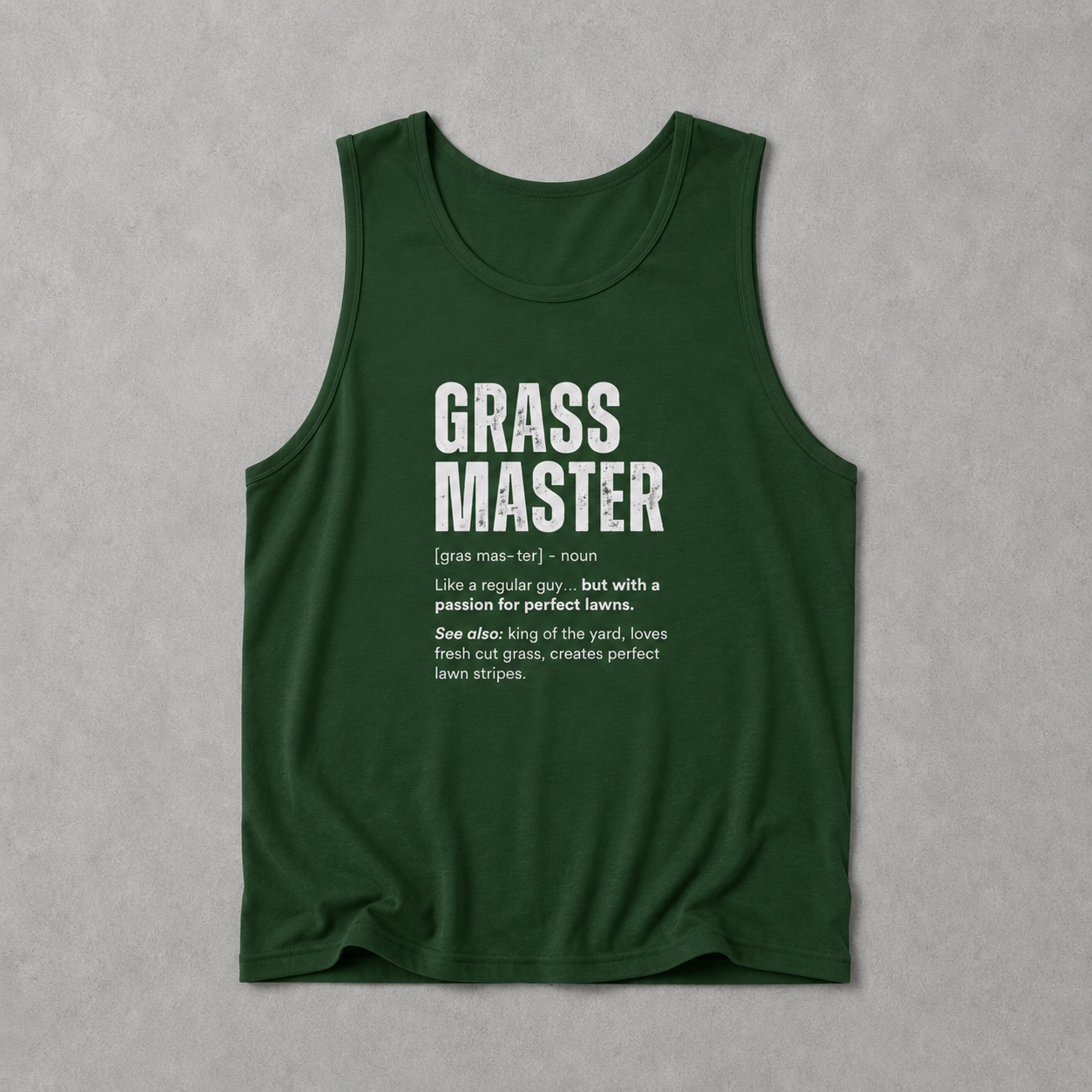 Grass Master Tank Top | Funny Lawn Care Definition Gift