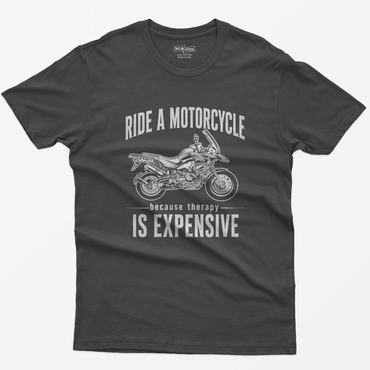 Adventure Motorcycle T-Shirt - Dark Heather