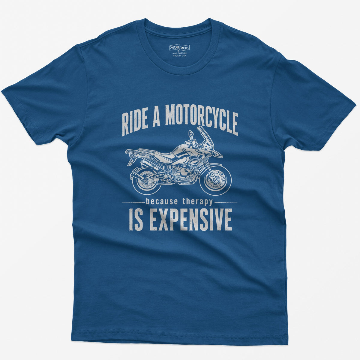 Adventure Motorcycle T-Shirt - Royal