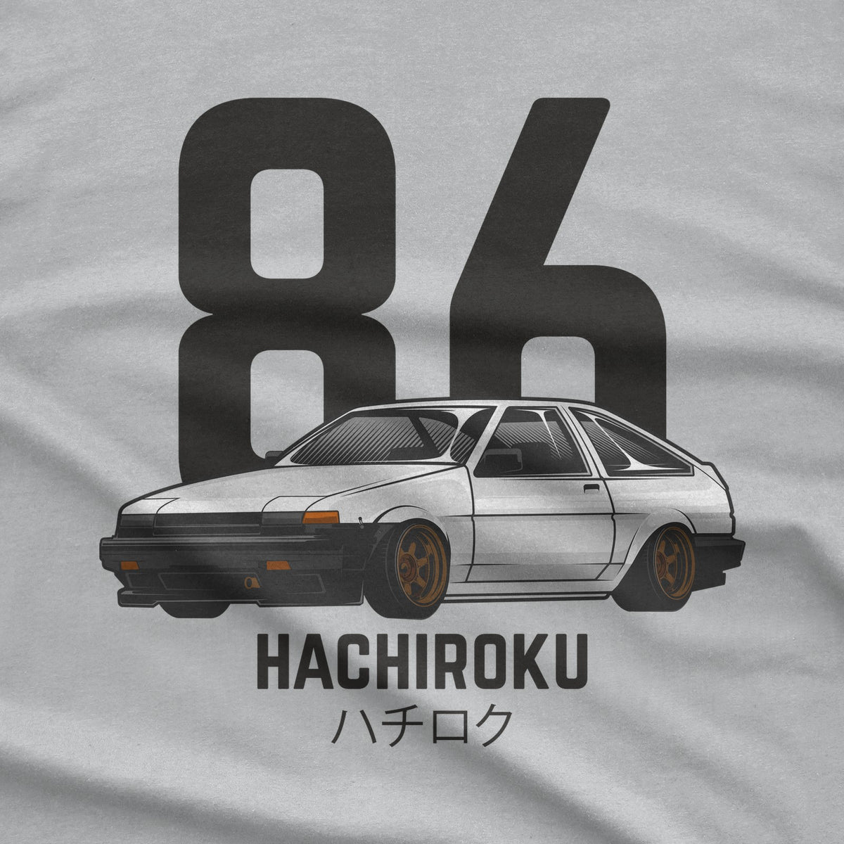 AE86 Hachiroku Drift King T-Shirt design close-up