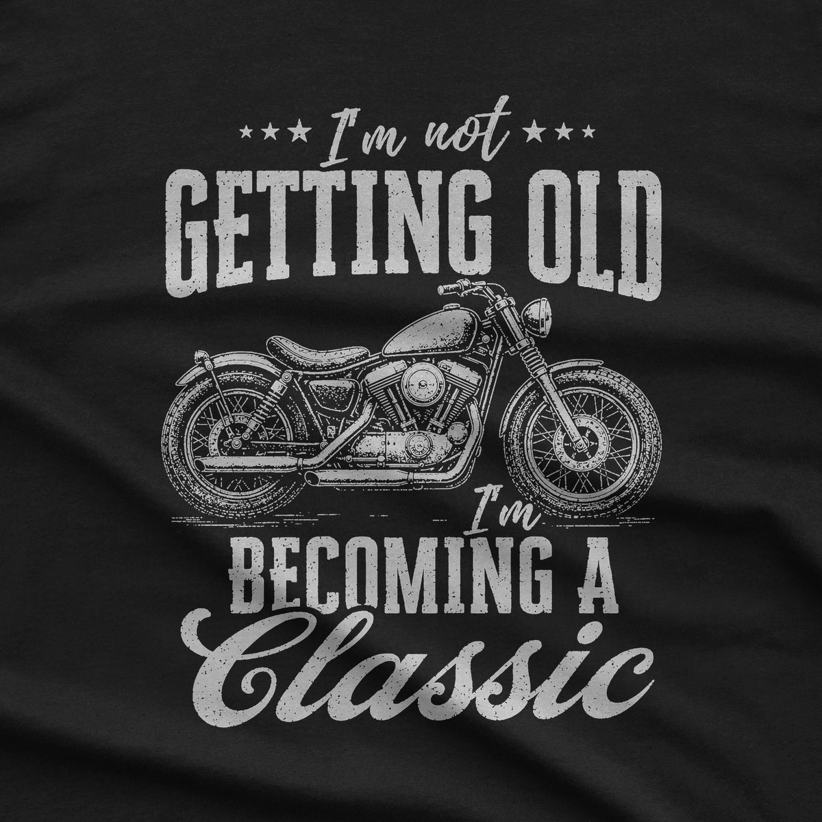 Becoming a Classic Motorcycle T-Shirt design close-up