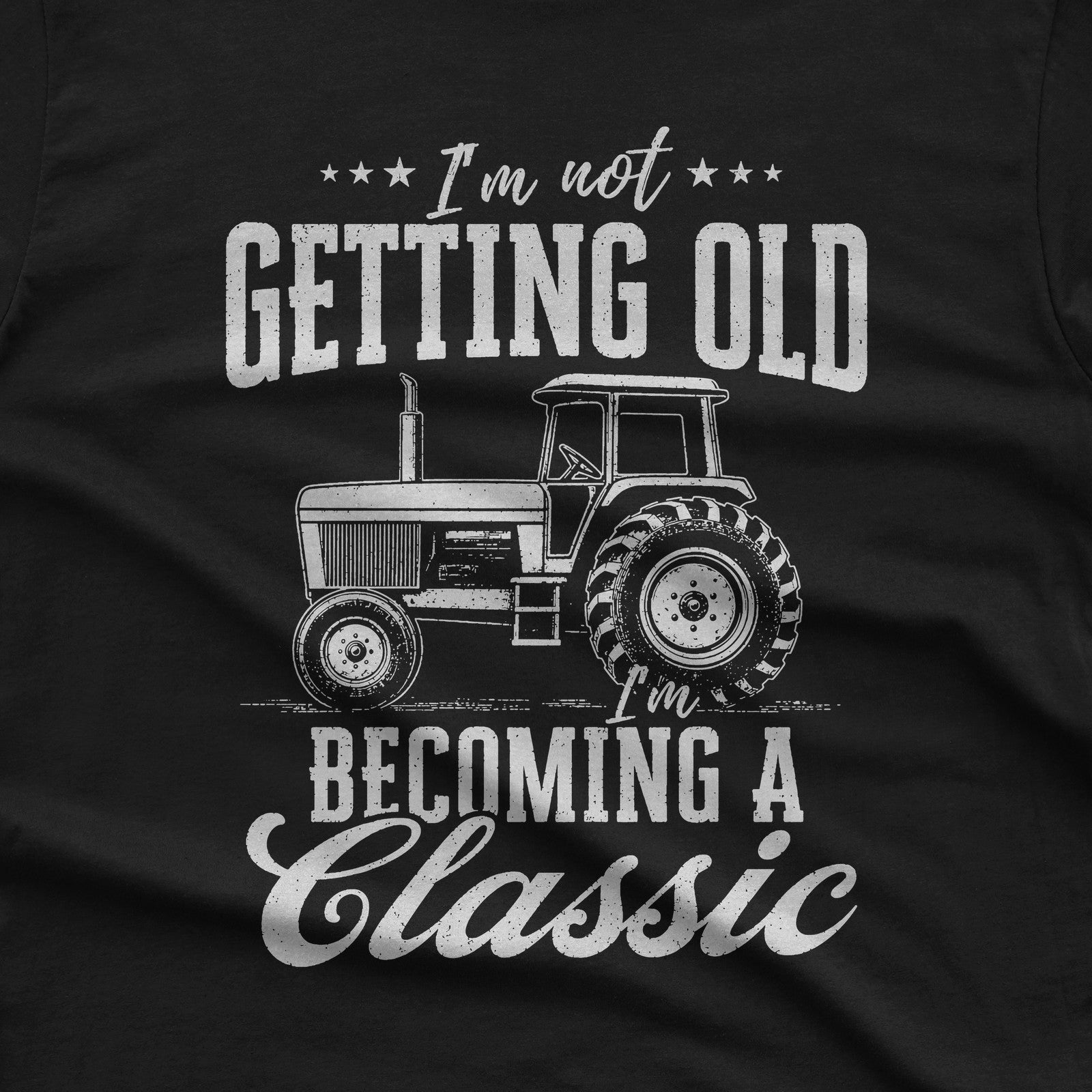 Becoming a Classic Tractor T-Shirt design close-up
