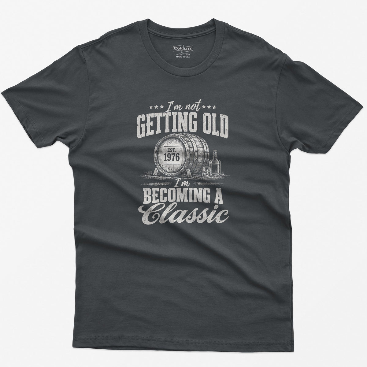 Becoming A Classic Whiskey T-Shirt in Charcoal