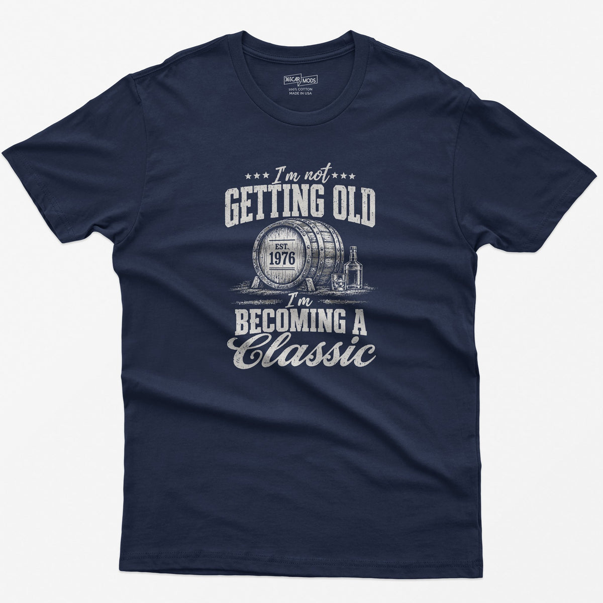 Becoming A Classic Whiskey T-Shirt in Navy
