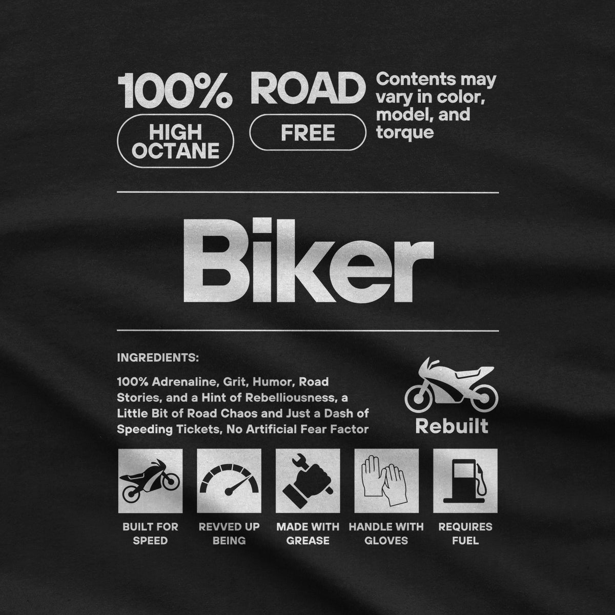 Biker Definition T-Shirt design close-up
