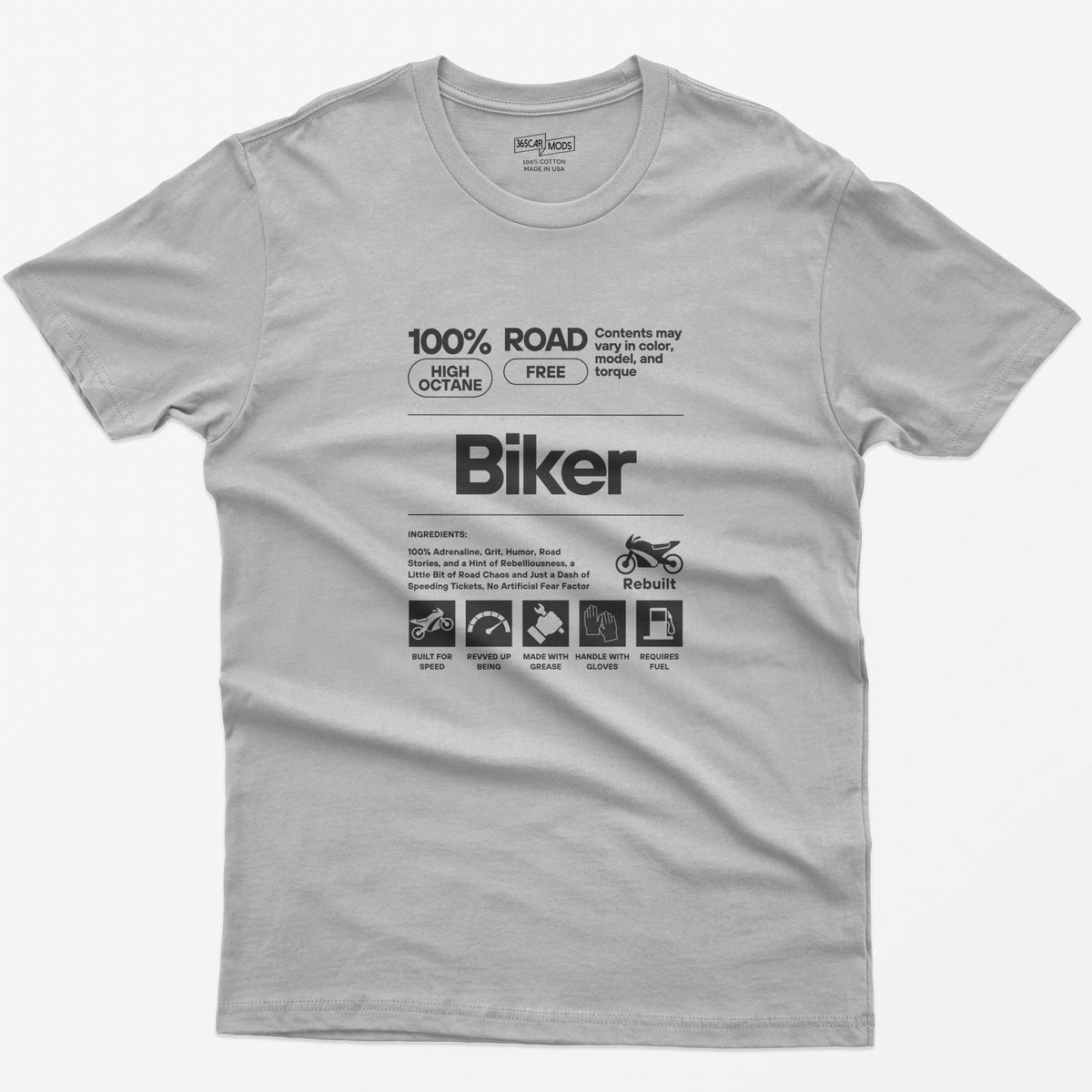 Biker Definition T-Shirt - Sport Grey