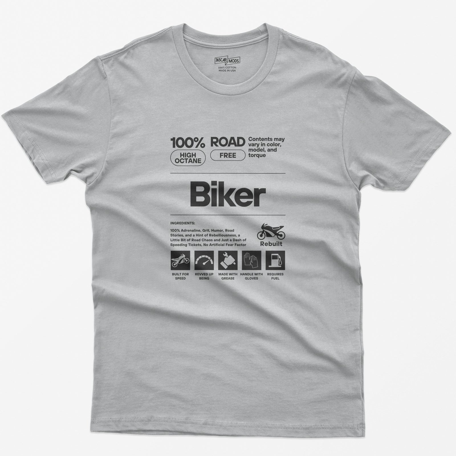 Biker Definition T-Shirt - Sport Grey