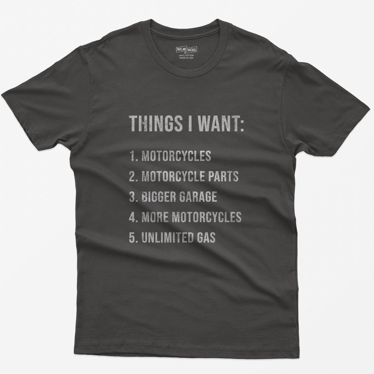 Biker Things I Want T-Shirt - Dark Heather