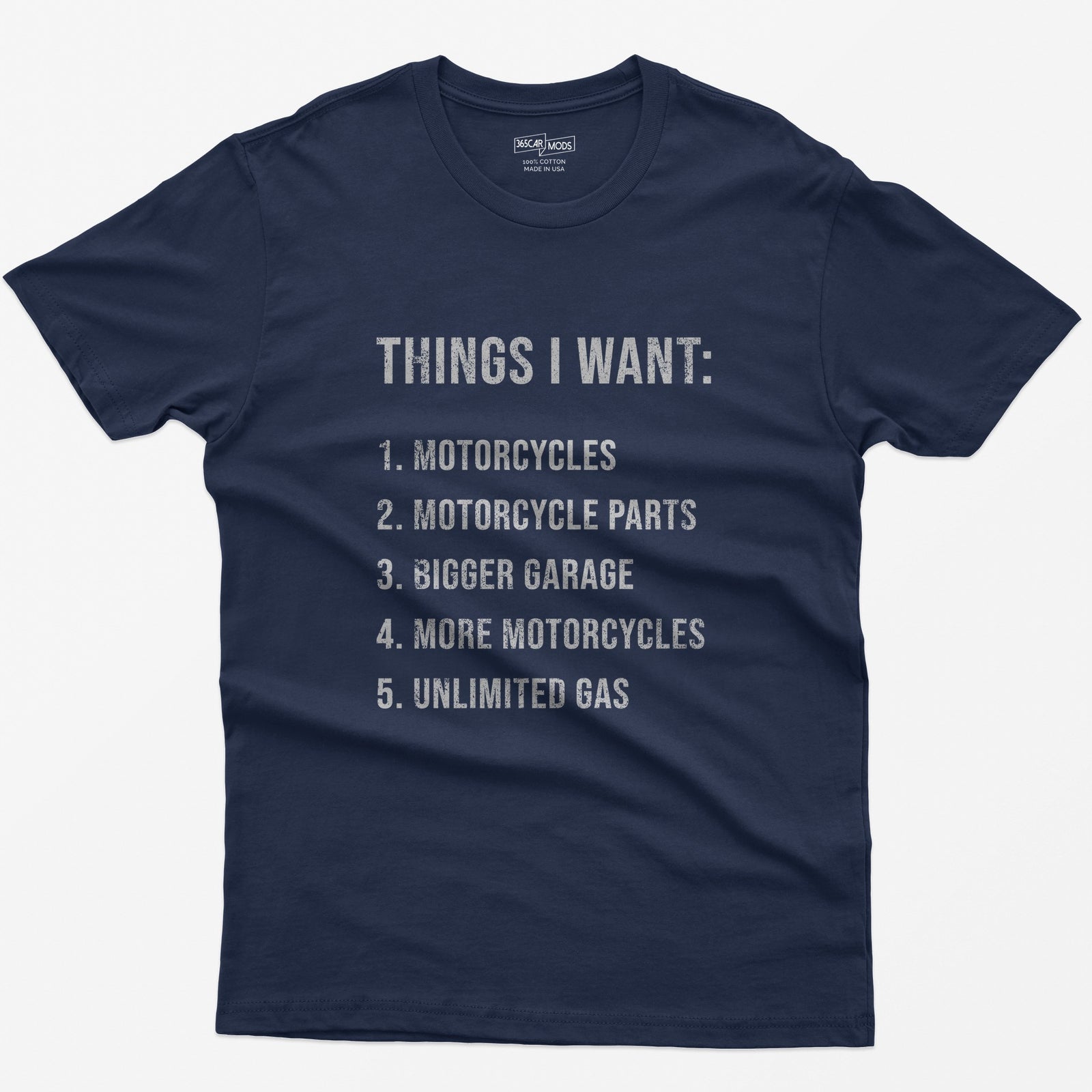 Biker Things I Want T-Shirt - Navy