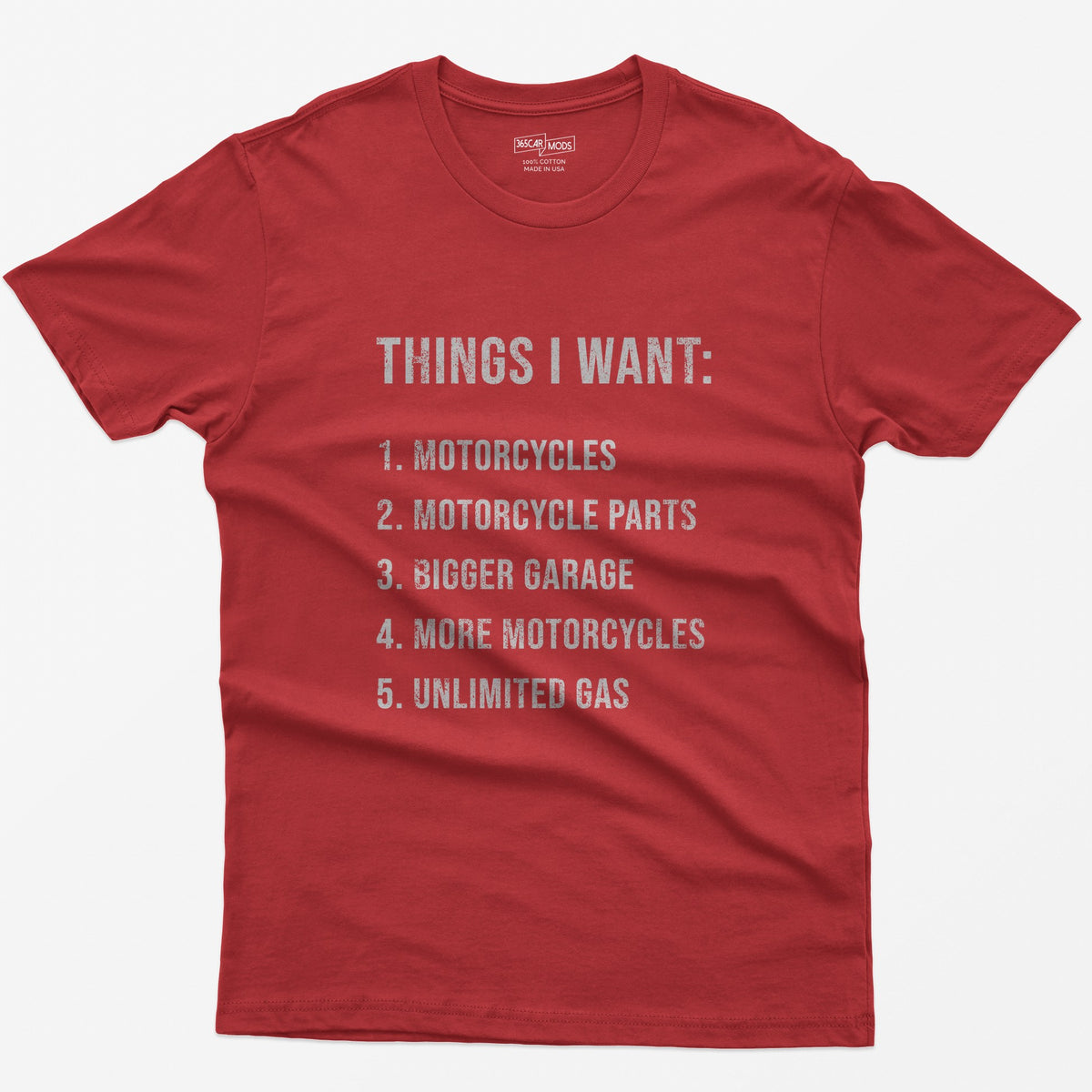 Biker Things I Want T-Shirt - Red