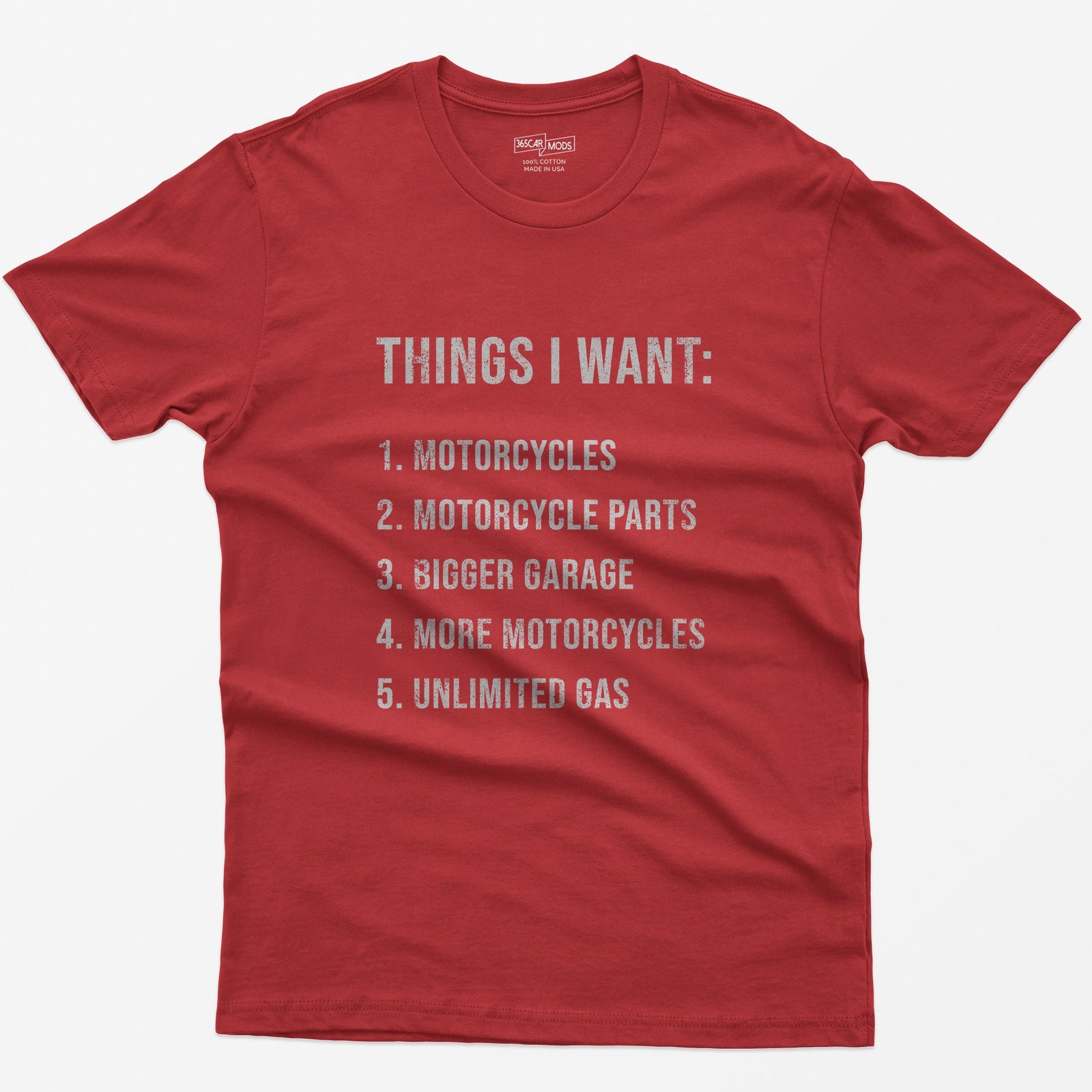 Biker Things I Want T-Shirt - Red