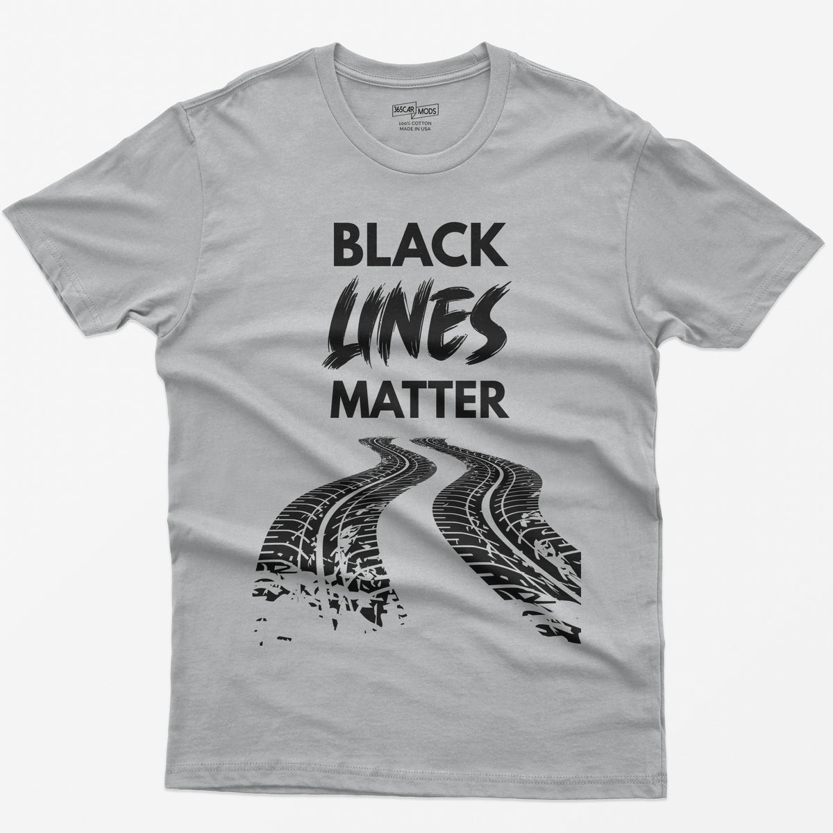 Black Lines Matter Car T-Shirt