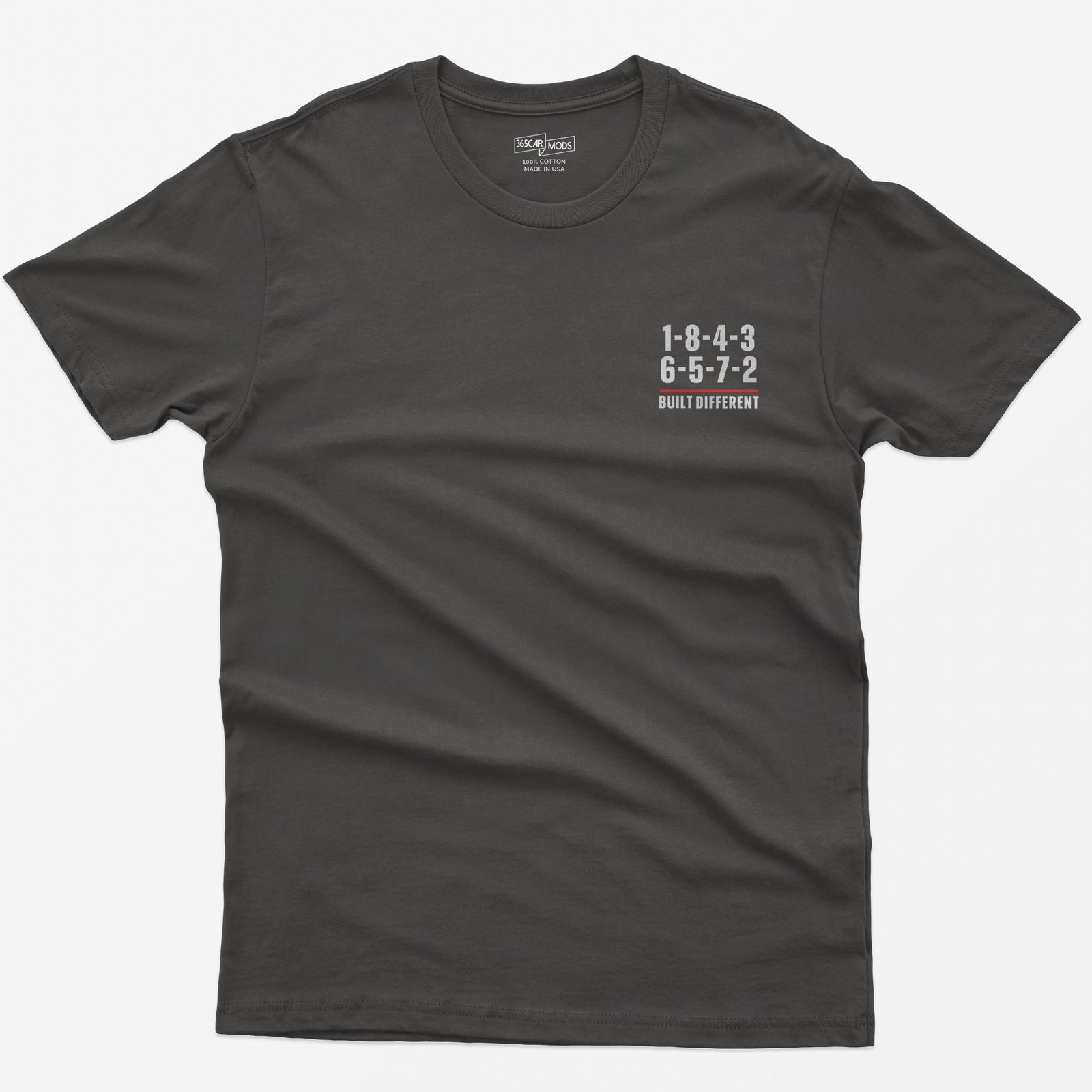 Built Different V8 Firing Order T-Shirt - Dark Heather