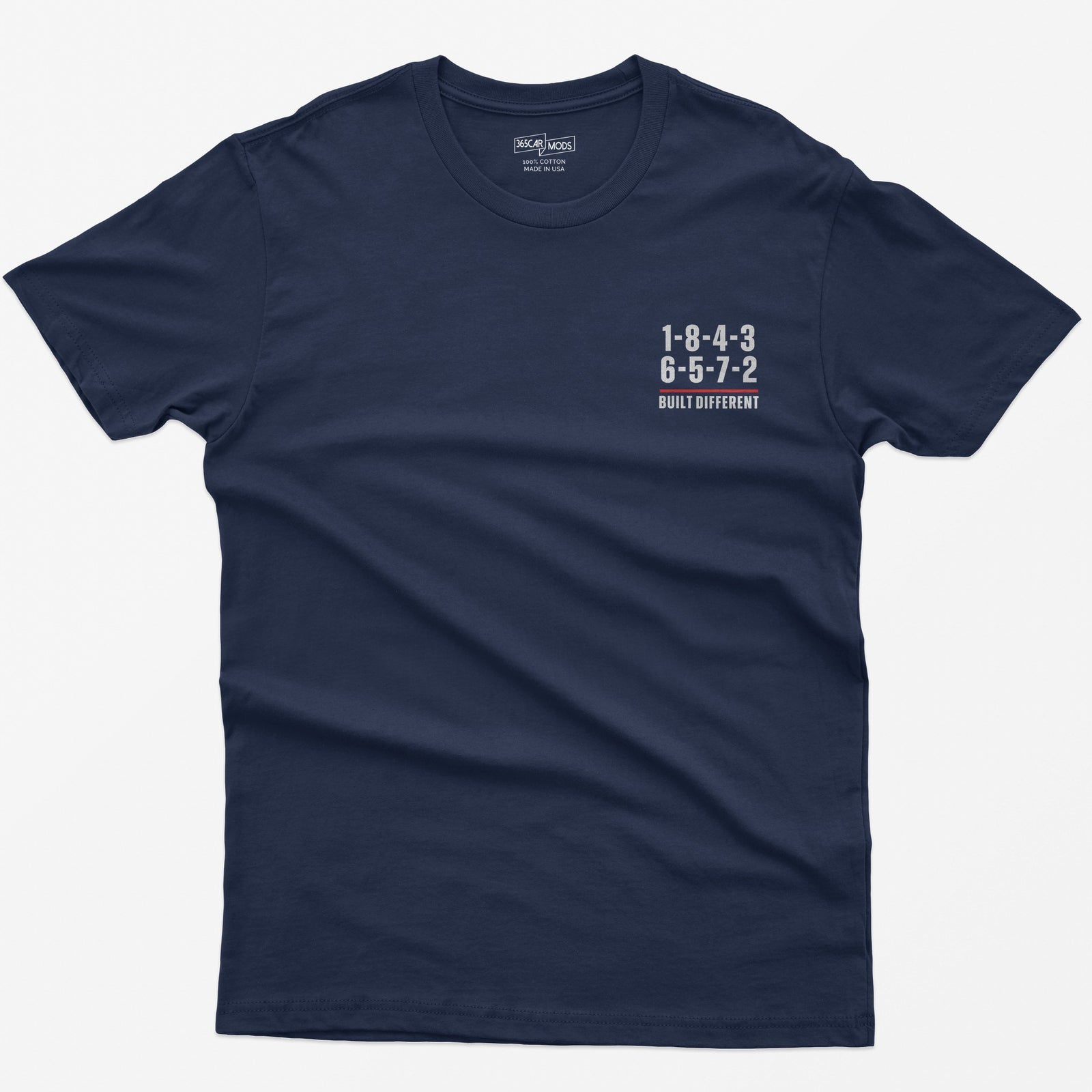 Built Different V8 Firing Order T-Shirt - Navy