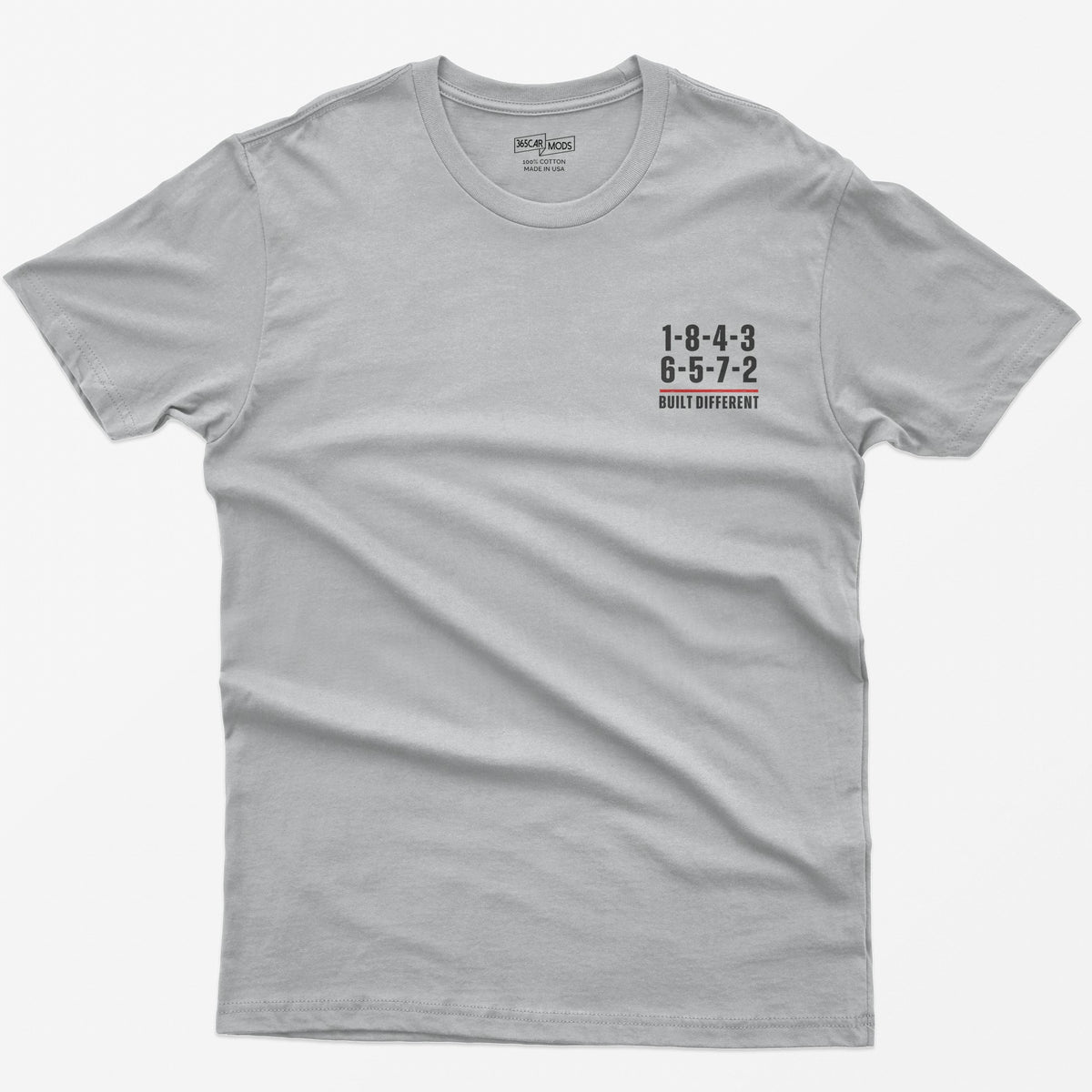 Built Different V8 Firing Order T-Shirt - Sport Grey