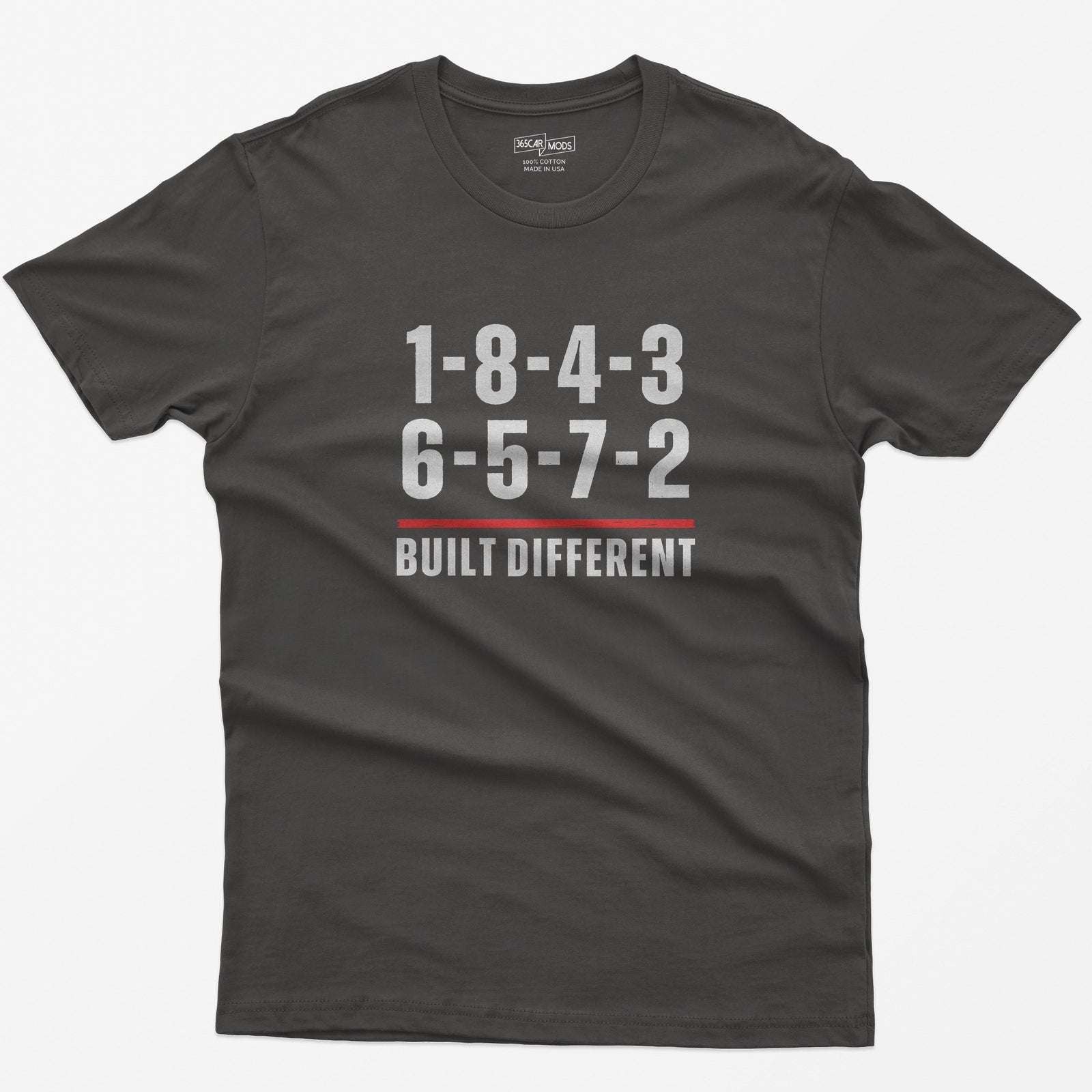 Built Different V8 Firing Order Graphic T-Shirt - Dark Heather