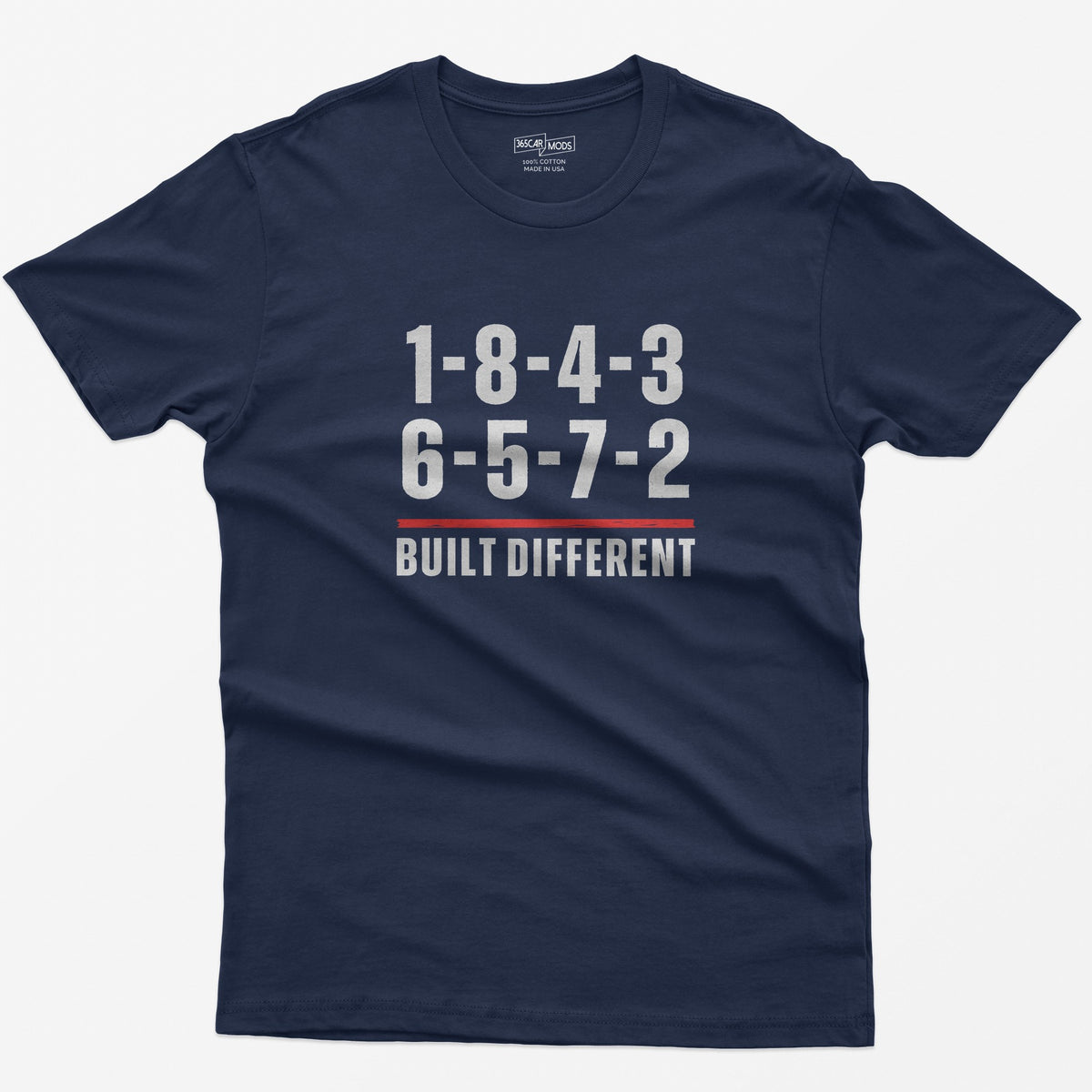 Built Different V8 Firing Order Graphic T-Shirt - Navy