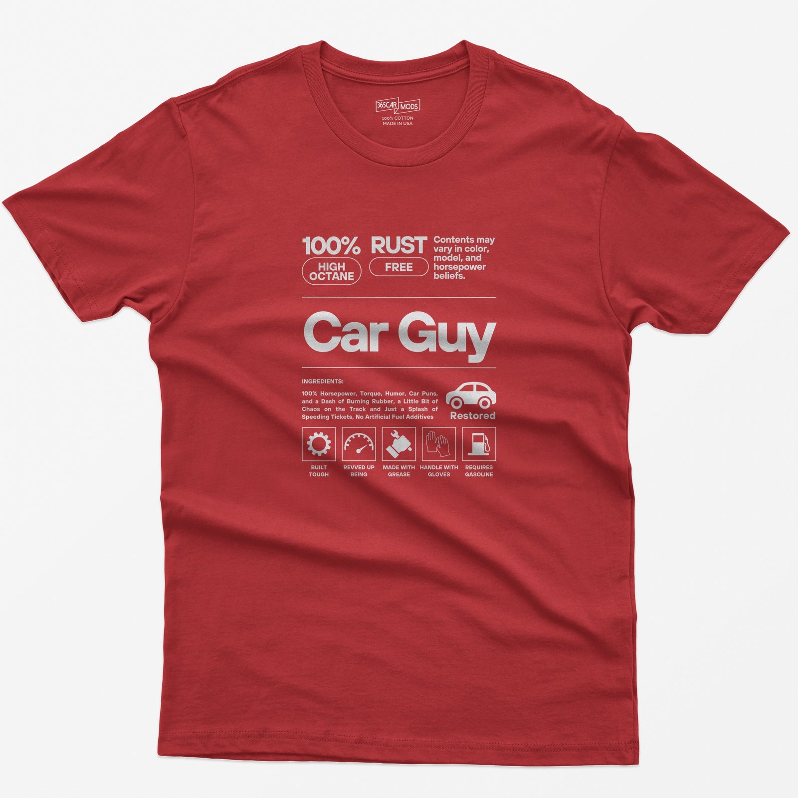 Car Guy Definition T-Shirt - Red