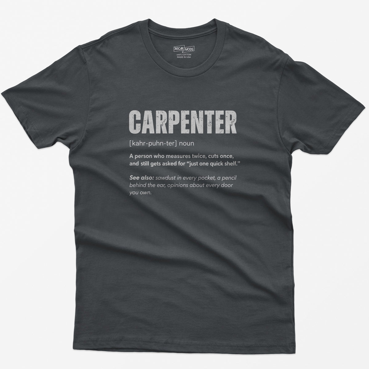 Carpenter Definition T-Shirt - Charcoal