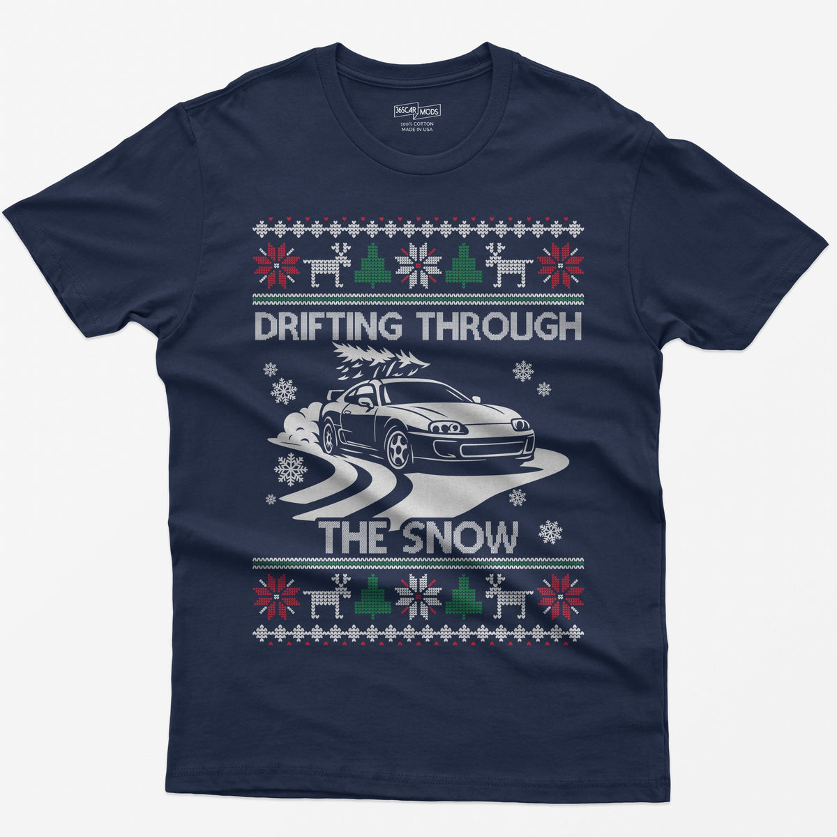 MKIV A80 Supra Christmas Drift T-Shirt - Navy