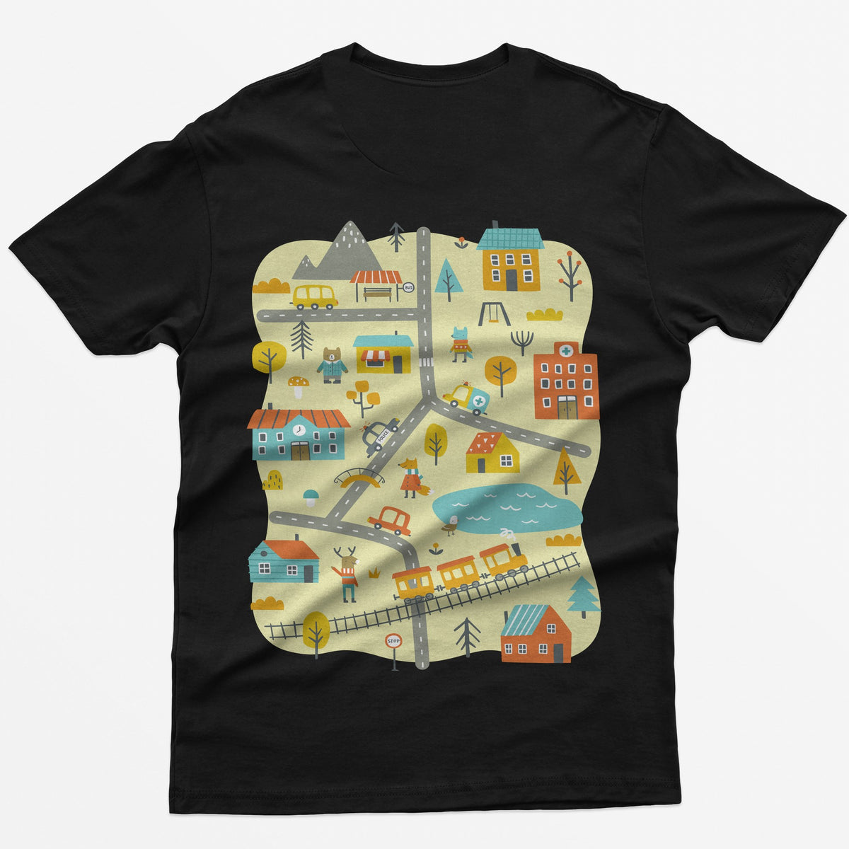 City Play Roads T-Shirt - back print