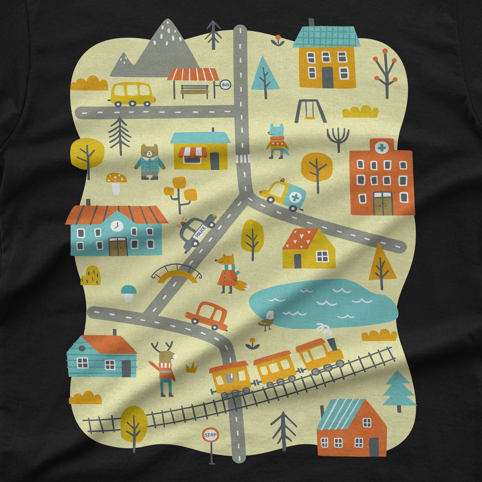 City Play Roads T-Shirt - back print