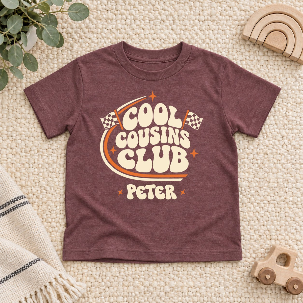 Cool Cousins Club Toddler T-Shirt - Heather Maroon