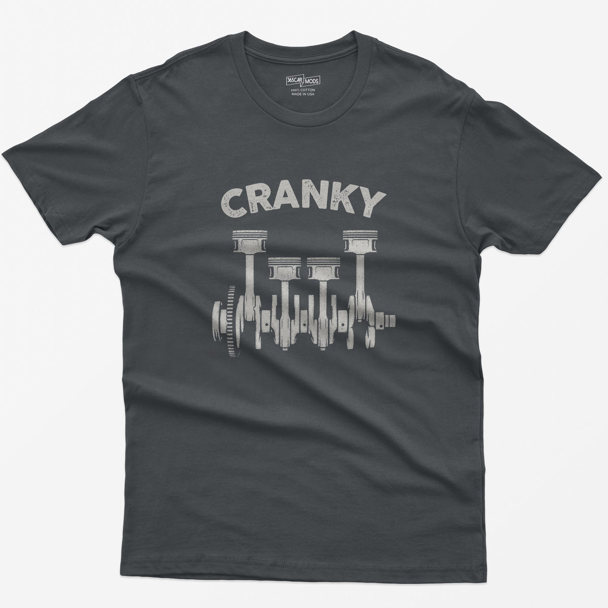 Cranky Mechanic T-Shirt - Charcoal