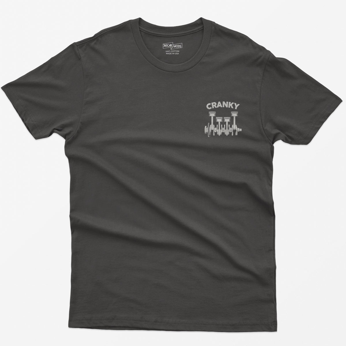 Cranky Minimalist Mechanic T-Shirt - Dark Heather