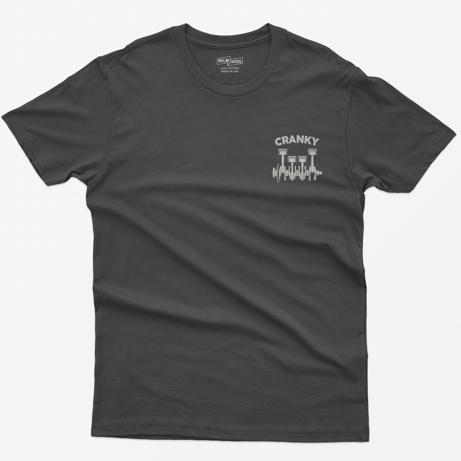 Cranky Minimalist Mechanic T-Shirt - Dark Heather