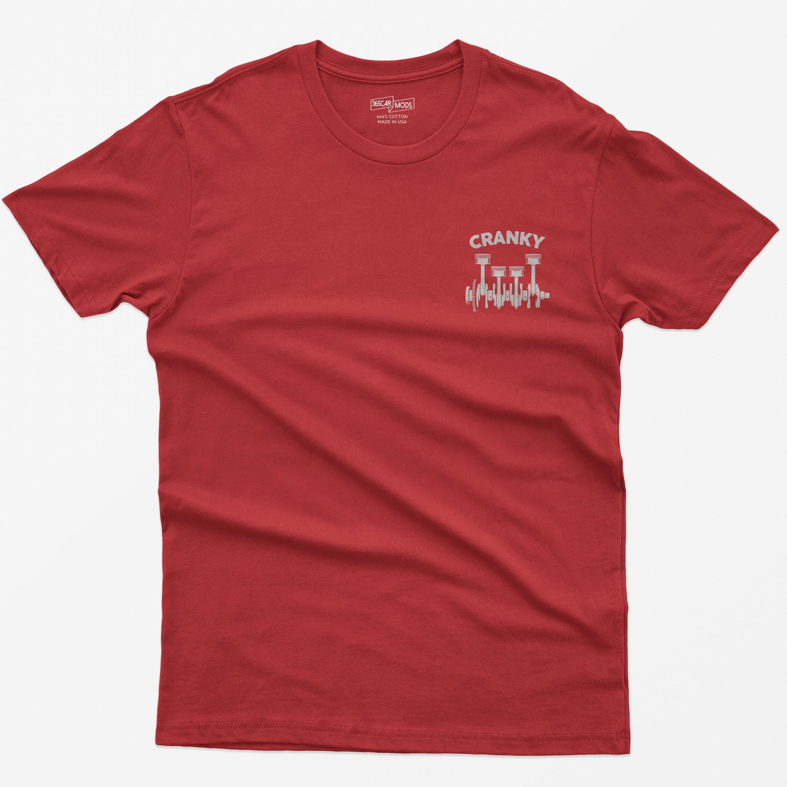 Cranky Minimalist Mechanic T-Shirt - Red