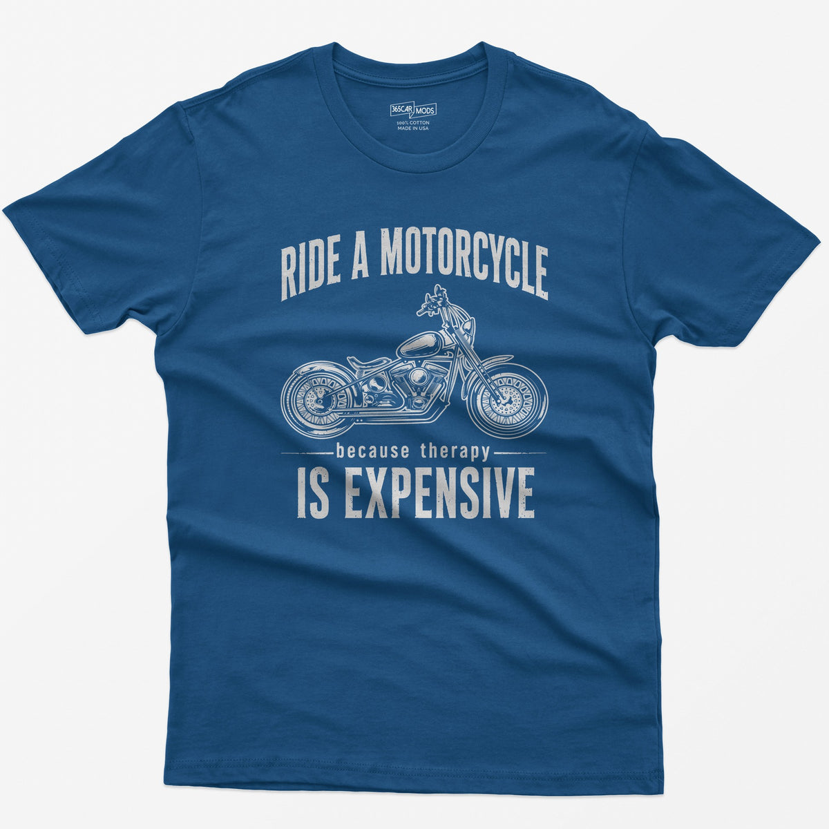 Cruiser Motorcycle T-Shirt - Royal